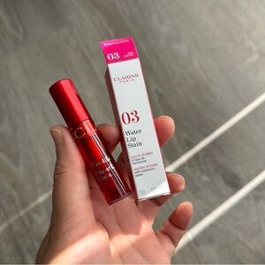 Clarins Hydrating Water Lip Stain – 03 Red Water (Bright Red) | Mini 2.8ML | NEW